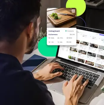 roduct performance dashboard tracking browsing, cart, and purchase activity
